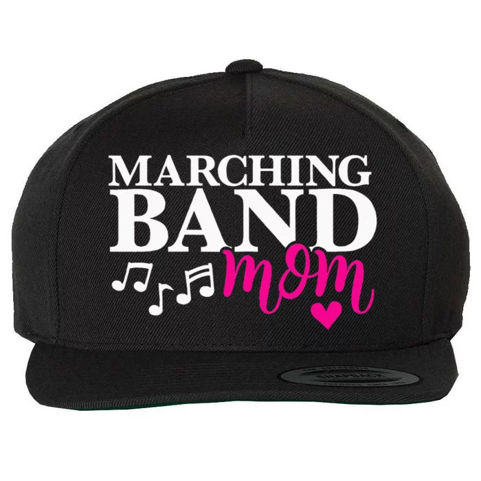 Cute Marching Band Mom Design Band Mama Design Wool Snapback Cap