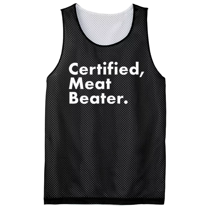 Certified Meat Beater Funny And Cool Mesh Reversible Basketball Jersey Tank