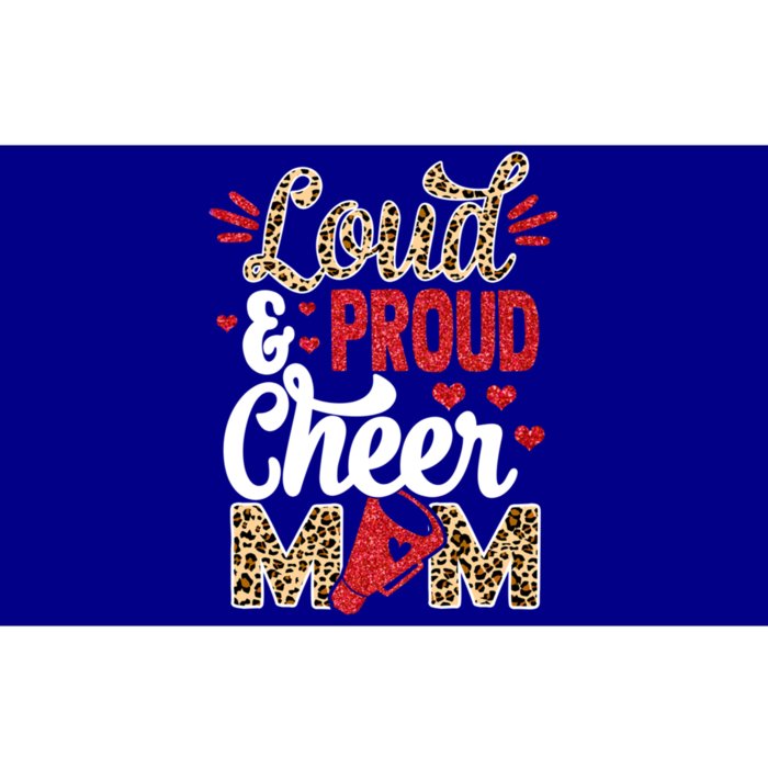 Cheer Mom Biggest Fan Leopard Print And Pom Pom Great Gift Bumper Sticker