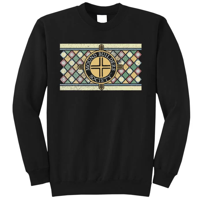 Colorful Mound Builders Society Logo Design Native American Tall Sweatshirt