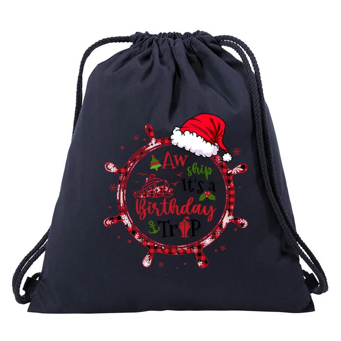 Christmas My Birthday Cruise Ship Party And Gift Drawstring Bag