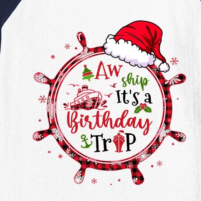 Christmas My Birthday Cruise Ship Party And Gift Baseball Sleeve Shirt