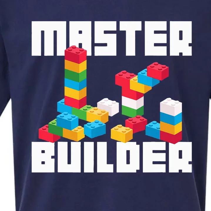 Cool Master Builder Funny Building Blocks Gift Sueded Cloud Jersey T-Shirt