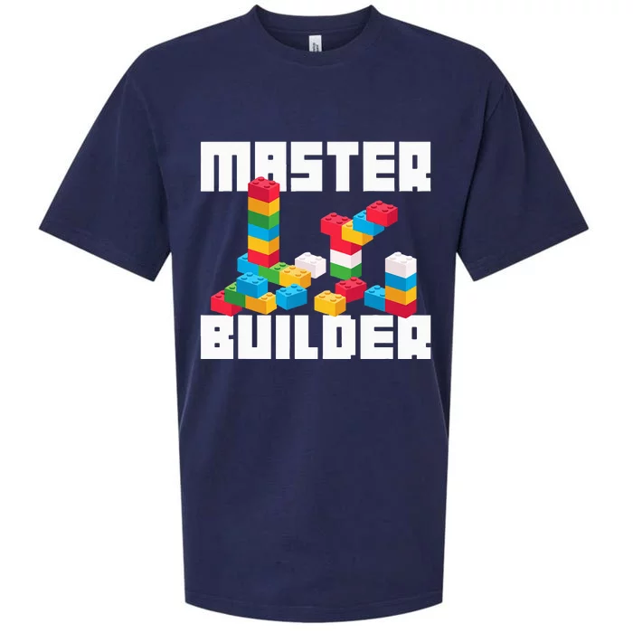 Cool Master Builder Funny Building Blocks Gift Sueded Cloud Jersey T-Shirt