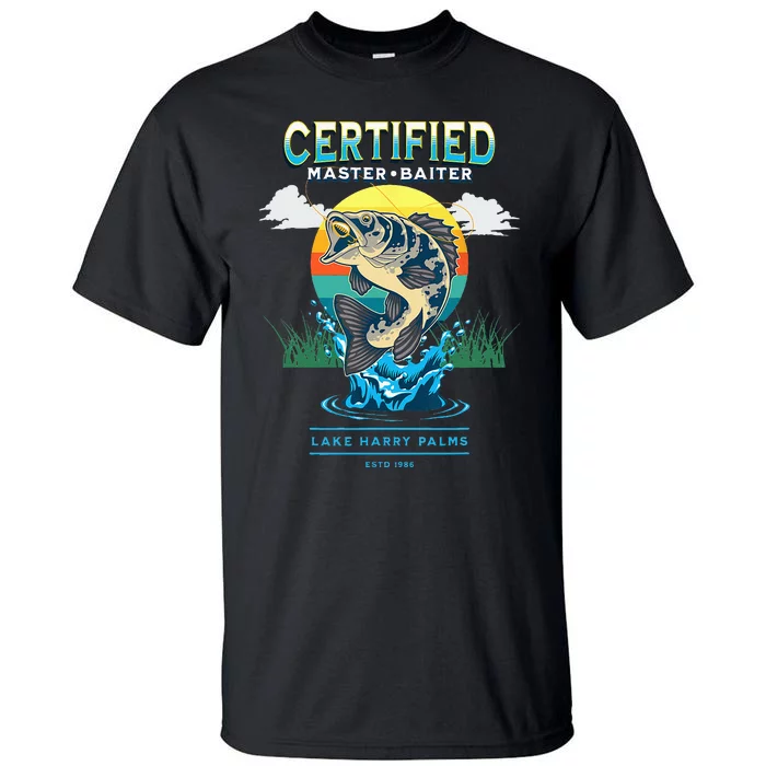 Certified Master Baiter Funny Fishing Tall T-Shirt