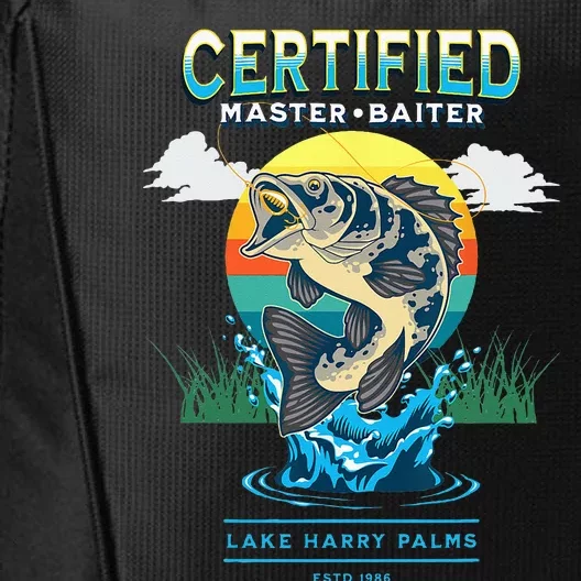 Certified Master Baiter Funny Fishing City Backpack