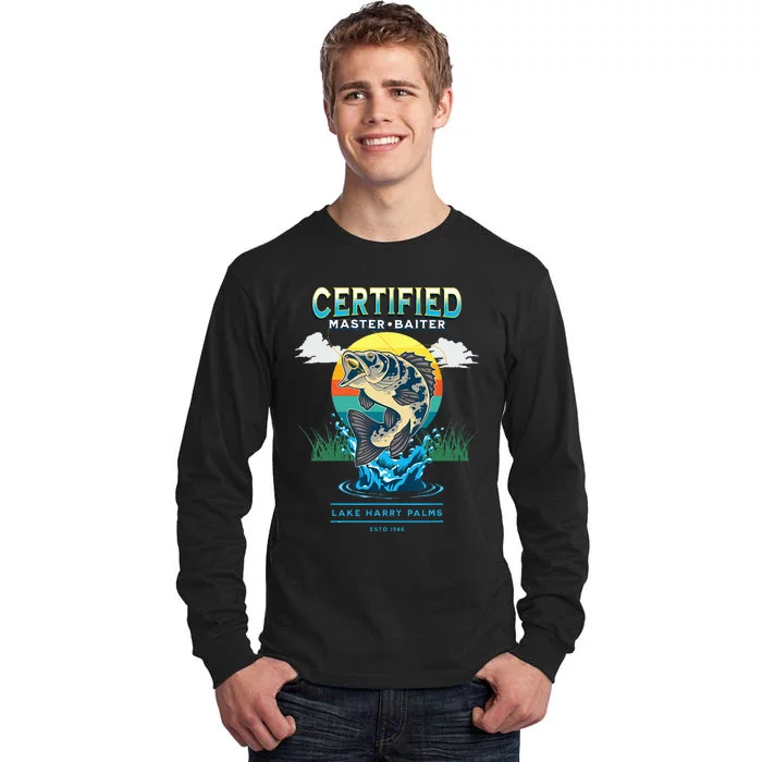 Certified Master Baiter Funny Fishing Tall Long Sleeve T-Shirt