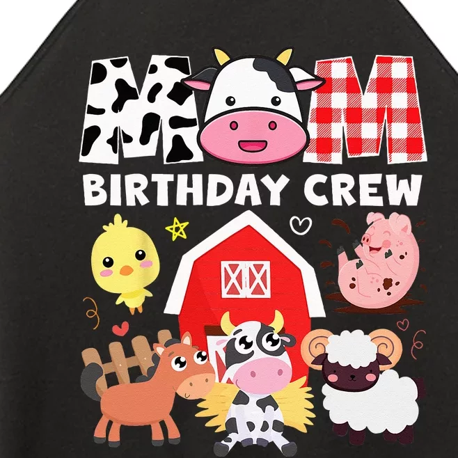 Cow Mom Birthday Crew Farm Theme Animals Kids Birthday Party Women’s Perfect Tri Rocker Tank