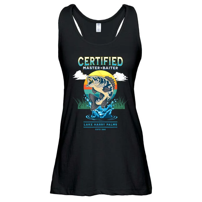 Certified Master Baiter Funny Fishing Ladies Essential Flowy Tank