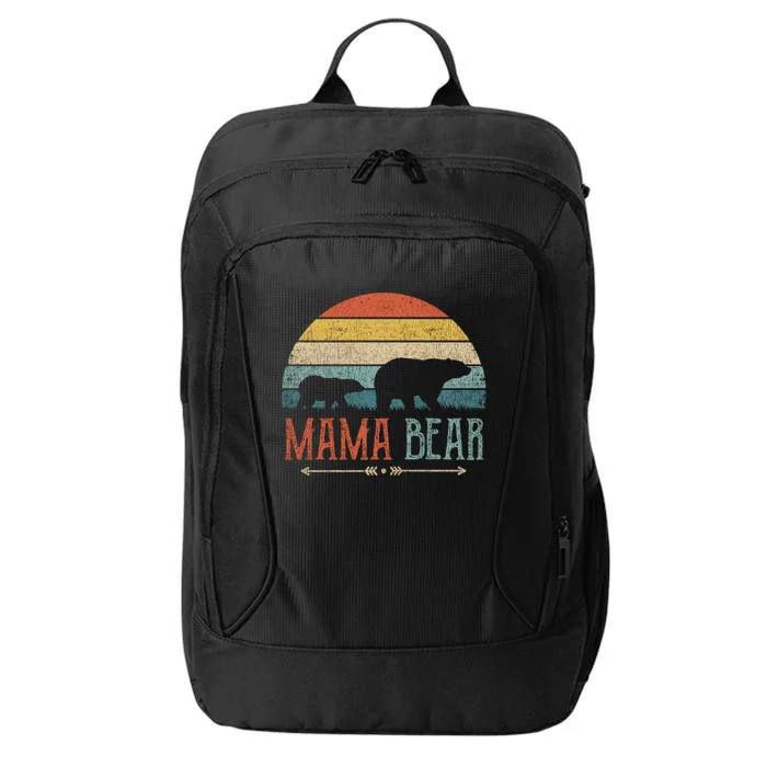 Cute Mama Bear Gift Vintage MotherS Day Retro Mom Cool Gift City Backpack