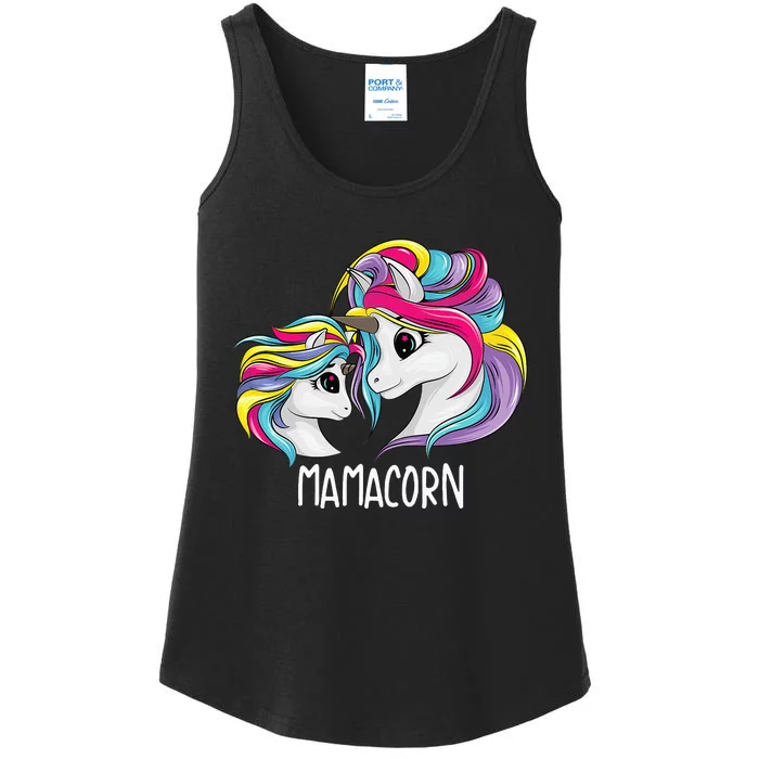 Cute Mom Baby Mama Unicorn Funny Mamacorn Ladies Essential Tank