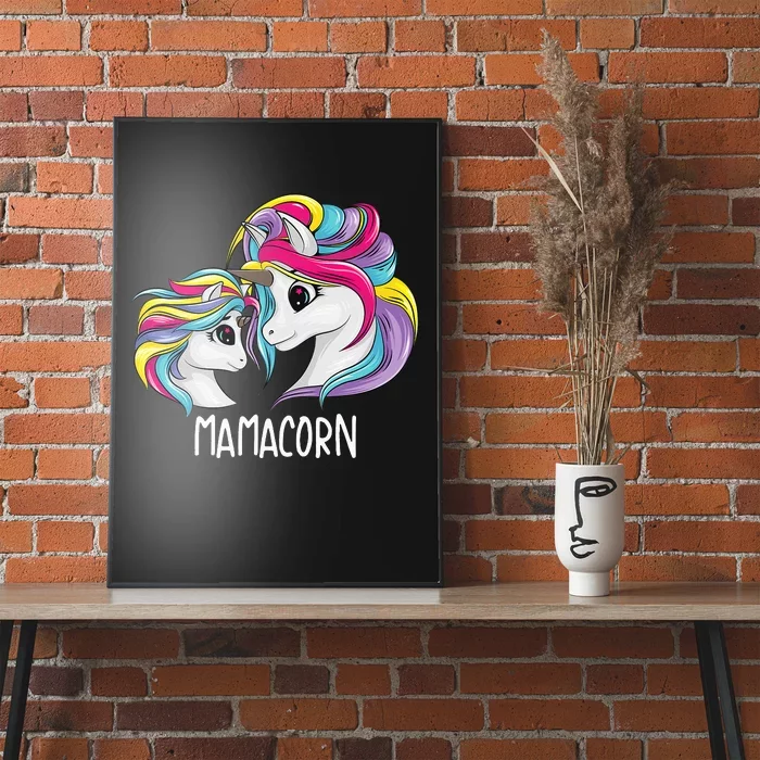 Cute Mom Baby Mama Unicorn Funny Mamacorn Poster