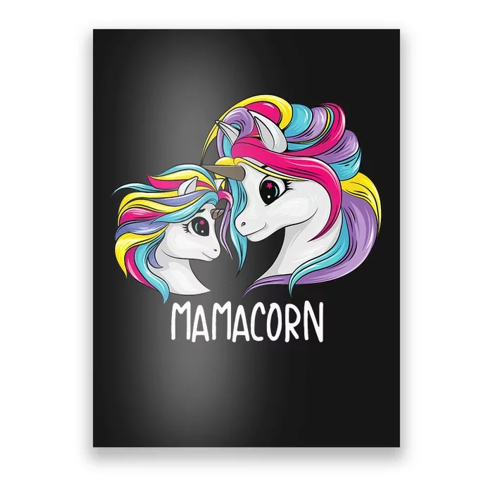 Cute Mom Baby Mama Unicorn Funny Mamacorn Poster