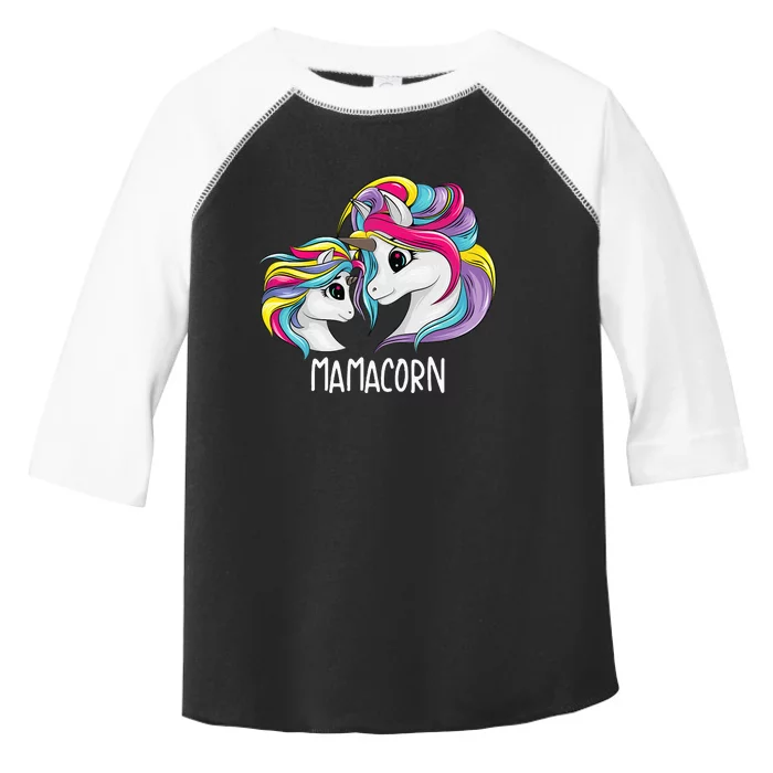 Cute Mom Baby Mama Unicorn Funny Mamacorn Toddler Fine Jersey T-Shirt