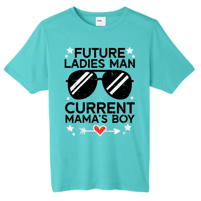 Current Mamas Boy Funny Valentines Day ChromaSoft Performance T-Shirt