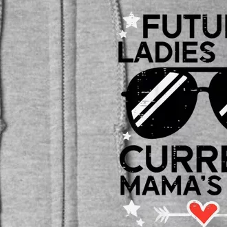 Current Mamas Boy Funny Valentines Day Full Zip Hoodie