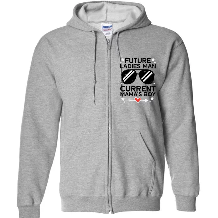 Current Mamas Boy Funny Valentines Day Full Zip Hoodie