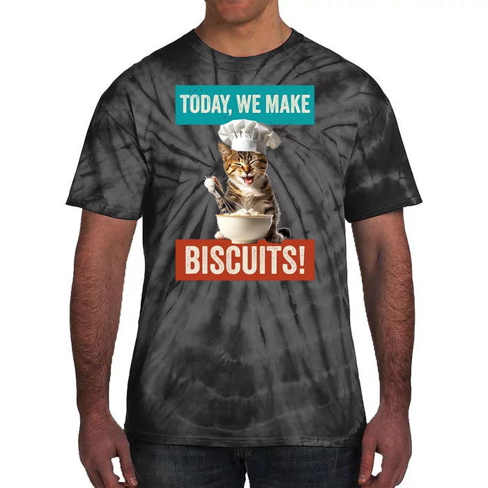 Cat Make Biscuits Funny Cat Baker Kitten Cook For Cat Owner Tie-Dye T-Shirt