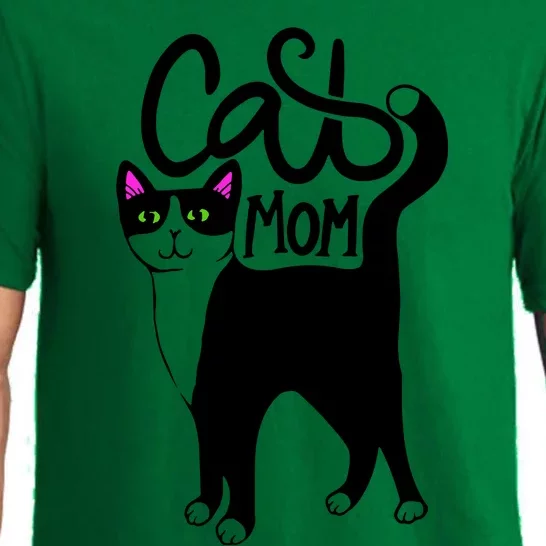 Cat Mom Black Cat Cute Pajama Set