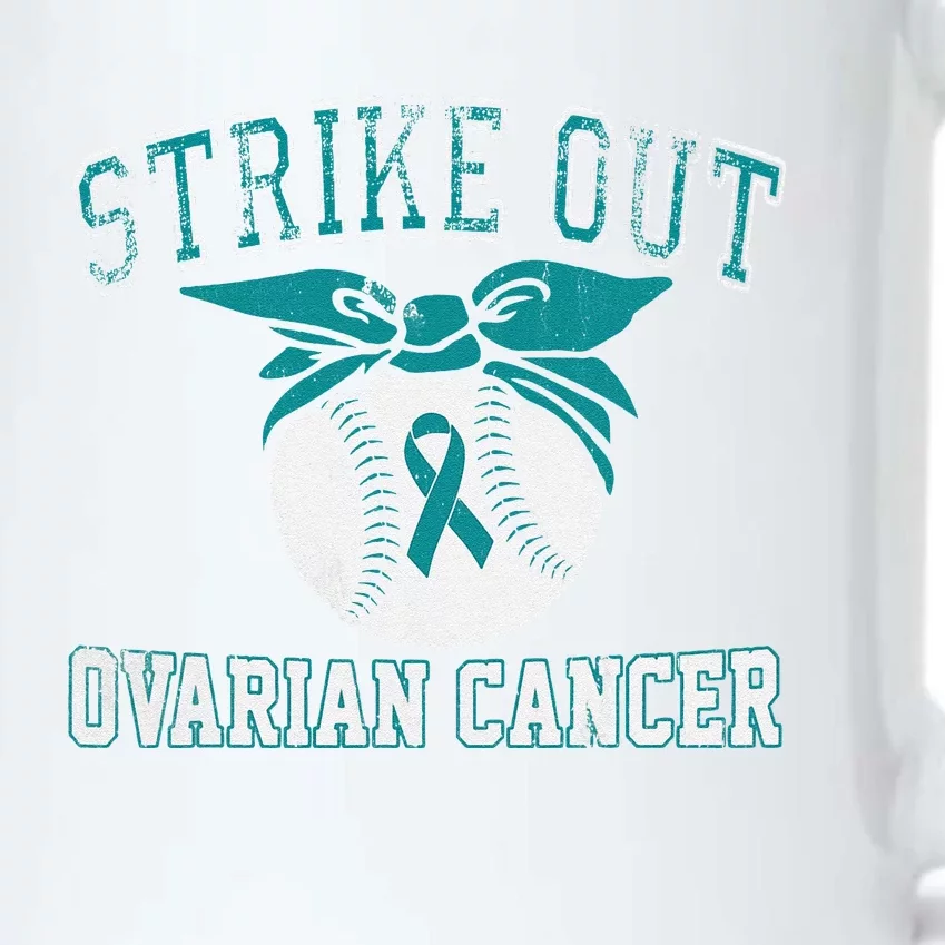 Cancer Month Baseball Strike Out Ovarian Cancer Black Color Changing Mug