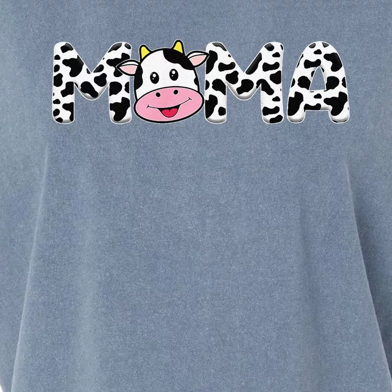 Cow Mama Birthday Family Matching Mother's Day Bboy Farm Garment-Dyed Women's Muscle Tee