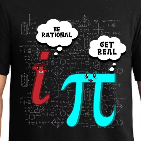 Cute Math Be Rational Get Real Funny Mathematics Pun Gift Pajama Set