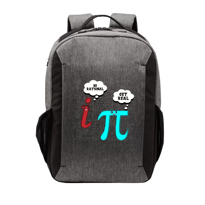 Cute Math Be Rational Get Real Funny Mathematics Pun Gift Vector Backpack