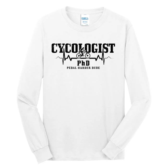 Cycologist Mountain Bike MTB Downhill Cycling Funny Gift Tall Long Sleeve T-Shirt