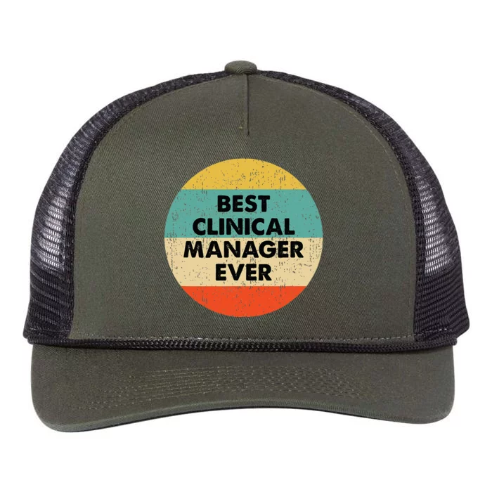 Clinical Manager Best Clinical Manager Ever Retro Rope Trucker Hat Cap