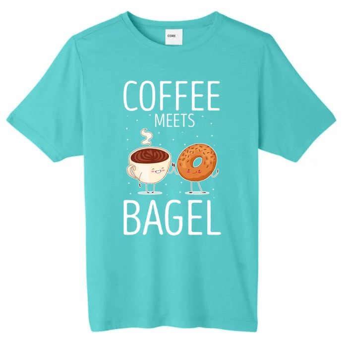 Coffee Meets Bagel Baking Bagel Lover Baker Bagels Dough Cute Gift ChromaSoft Performance T-Shirt