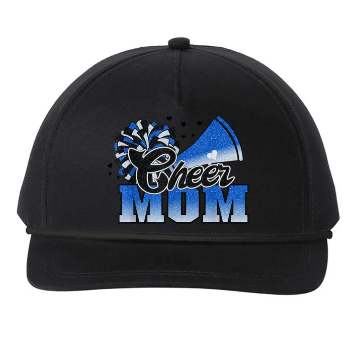 Cheer Mom Blue White Snapback Five-Panel Rope Hat