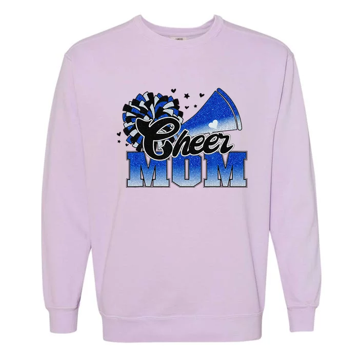 Cheer Mom Blue White Gift Garment-Dyed Sweatshirt