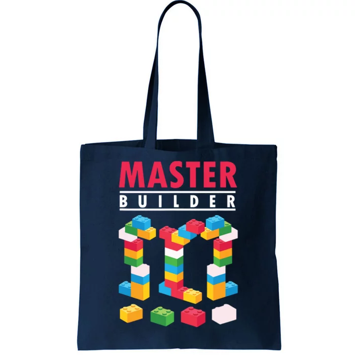 Cool Master Builder Building Blocks Bricks Toy Tote Bag