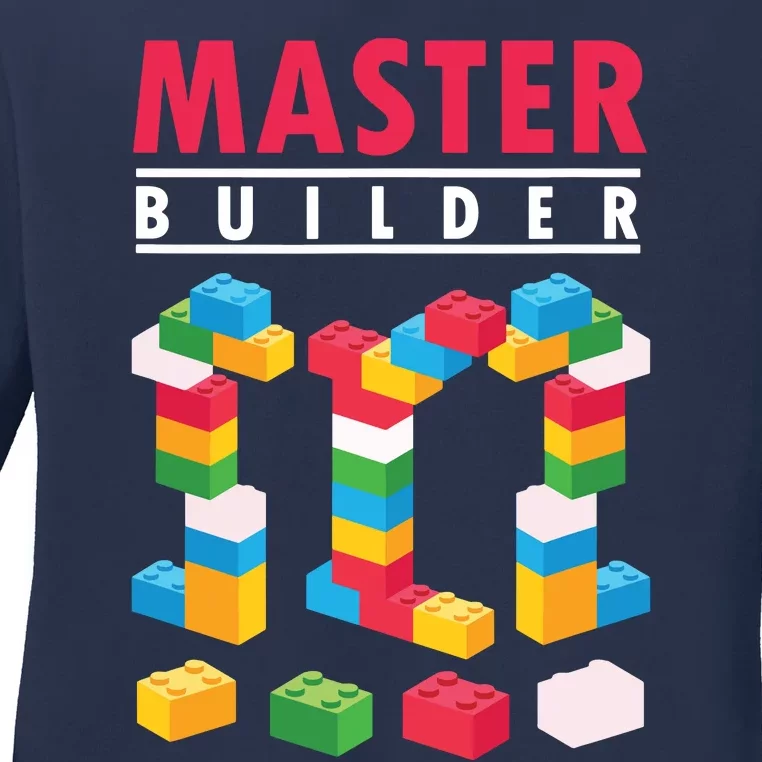 Cool Master Builder Building Blocks Bricks Toy Ladies Long Sleeve Shirt