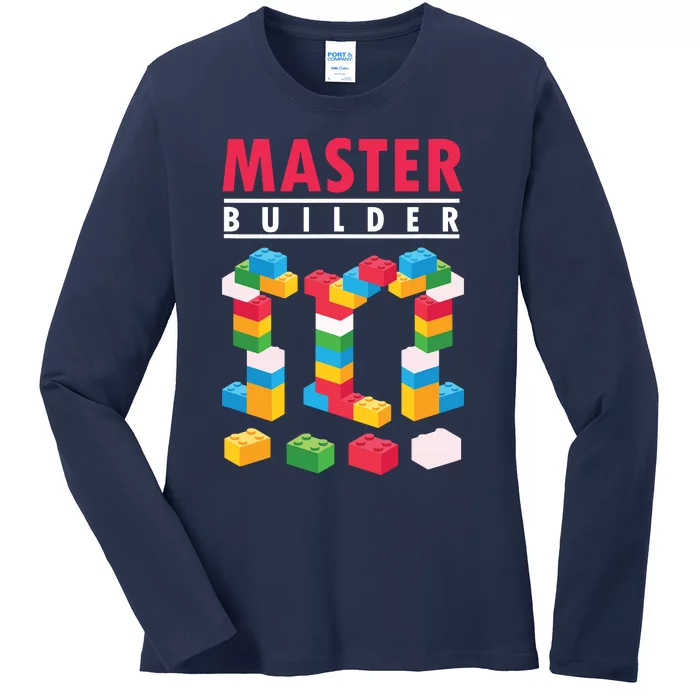 Cool Master Builder Building Blocks Bricks Toy Ladies Long Sleeve Shirt