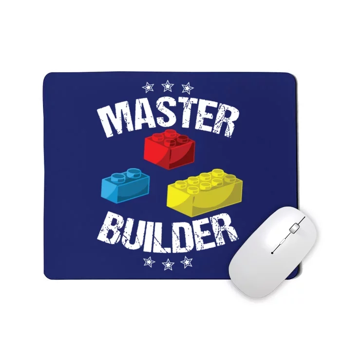 Cool Master Builder Funny Building Blocks Gift Women Mousepad