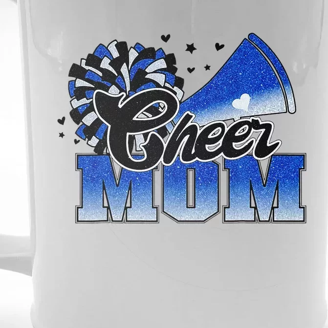 Cheer Mom Blue White Front & Back Beer Stein