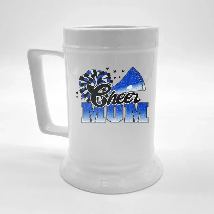 Cheer Mom Blue White Front & Back Beer Stein