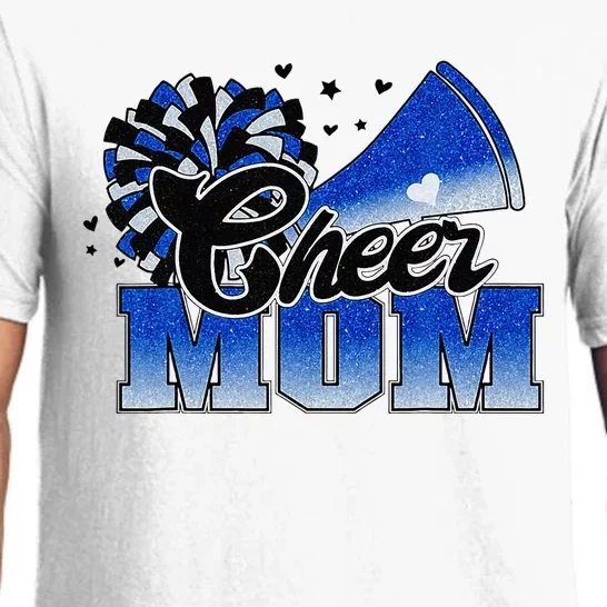 Cheer Mom Blue White Pajama Set