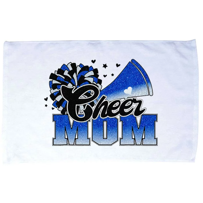 Cheer Mom Blue White Microfiber Hand Towel