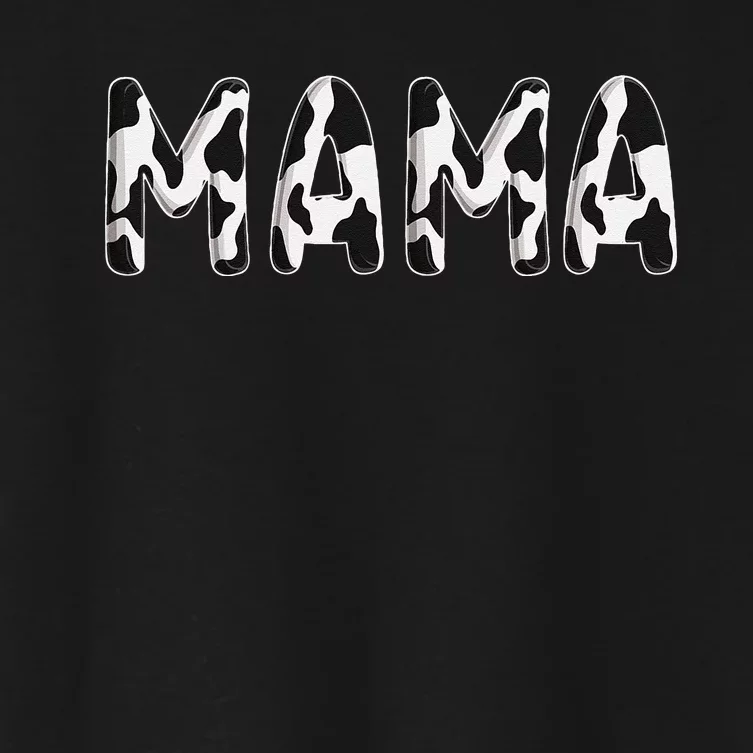 Cow Mama Birthday Family Matching Mothers Day Farm Women's Crop Top Tee