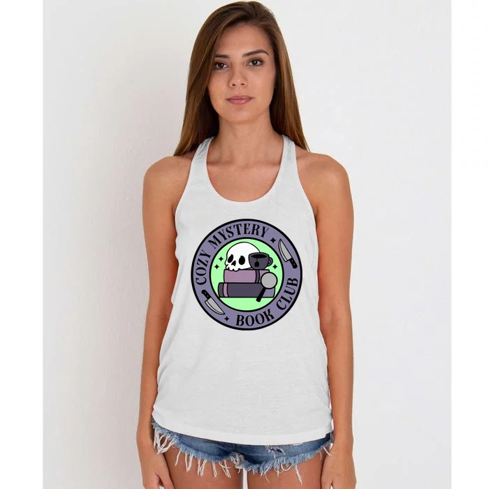 Cozy Mystery Book Club Mystery Mystery Reader Women's Knotted Racerback Tank