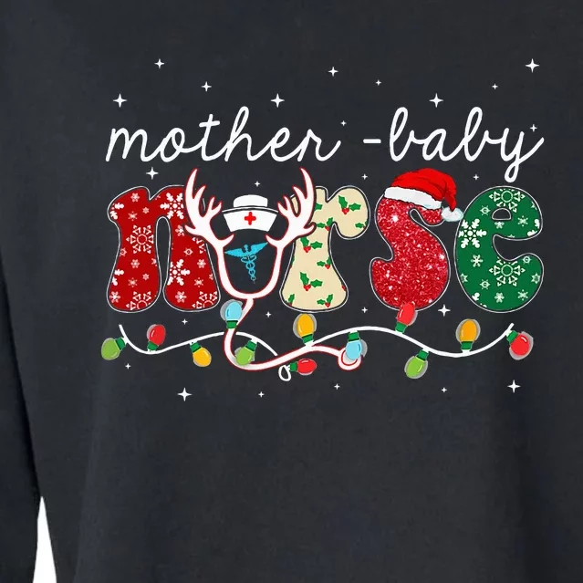 Christmas Mother Baby Nurses Wrap The Best Gifts Cropped Pullover Crew