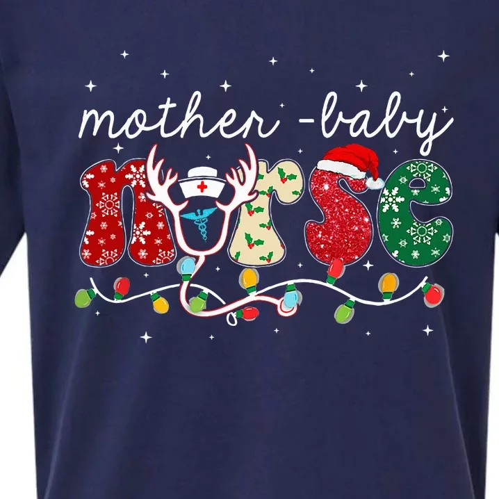 Christmas Mother Baby Nurses Wrap The Best Gifts Sueded Cloud Jersey T-Shirt