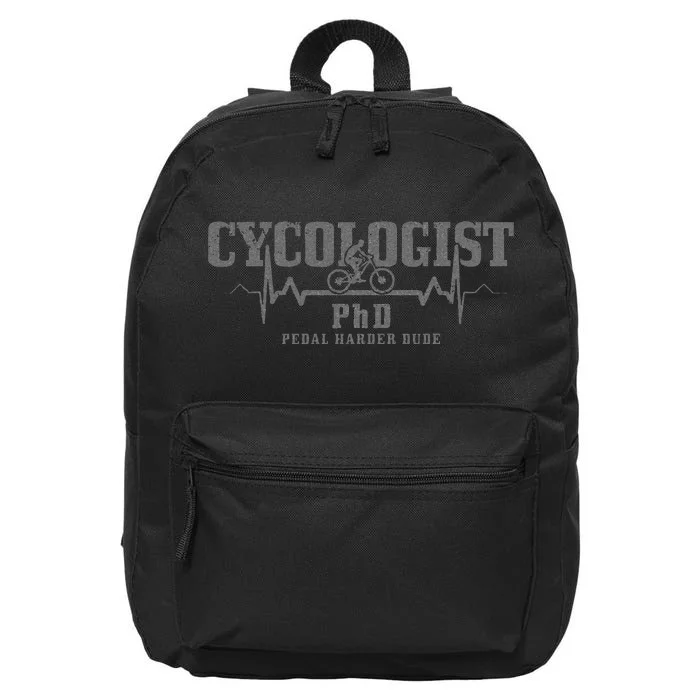 Cycologist Mountain Bike MTB Downhill Cycling Funny Gift 16 in Basic Backpack