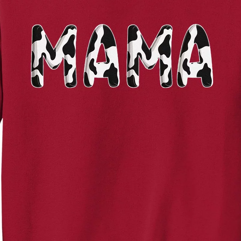 Cow Mama Birthday Family Matching Mothers Day Boy Girl Farm Tall Sweatshirt