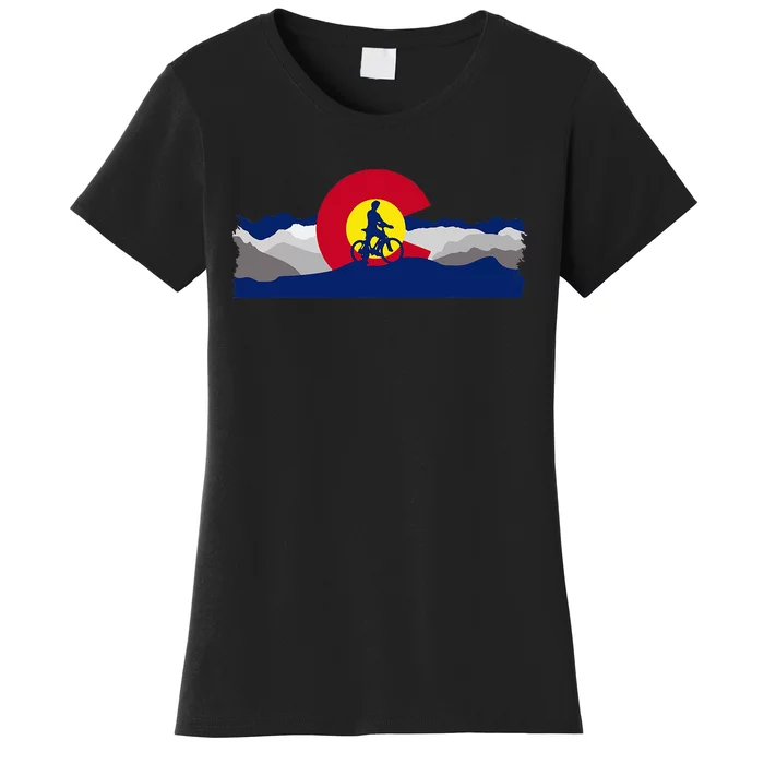 Colorado Mountain Biking Women's T-Shirt