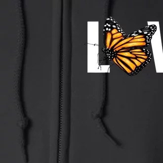 Cool Monarch Butterfly Art Entomology Insect Lover Full Zip Hoodie