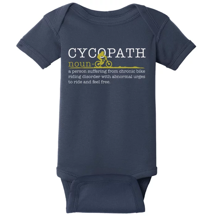 Cycopath Mountain Bike Funny MTB Biker Biking Gift Baby Bodysuit