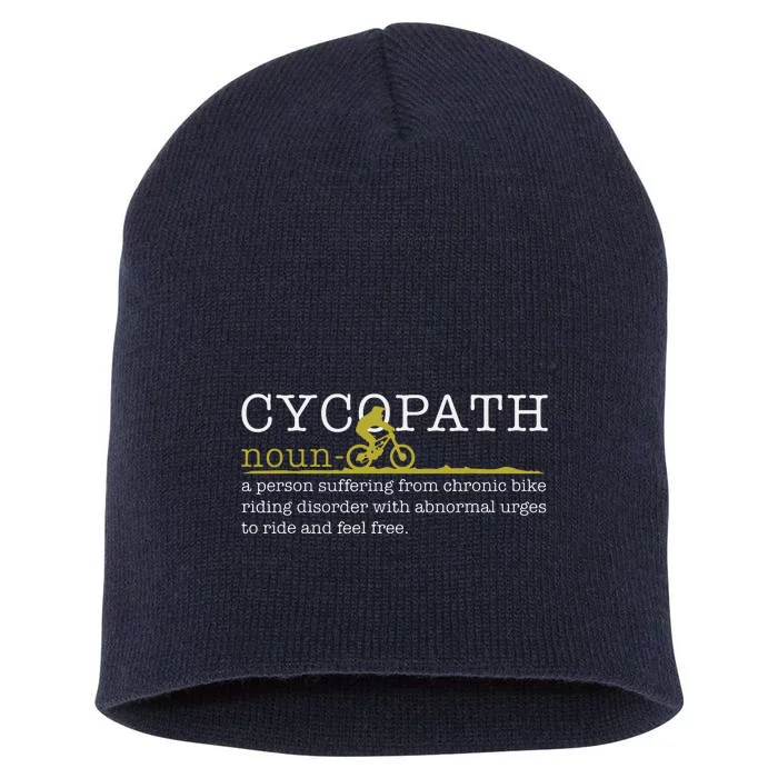 Cycopath Mountain Bike Funny MTB Biker Biking Gift Short Acrylic Beanie